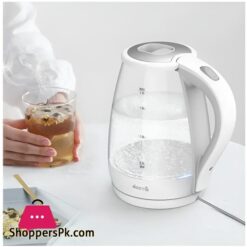 New Xiaomi Deerma Transparent Electric Kettle Sh30W 17L Capacity 360 Rotation Easy To Clean 1850 2200W White