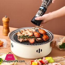 Portable Barbecue Stove Round Stainless Steel Detachable Smokeless Charcoal Grill