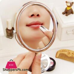 Rotating Desktop Beauty Oval Mirror Makeup Mirror Double Faced Round Glass Mirror
