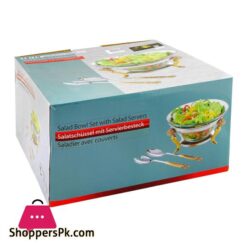 Onemore Salad Serving Bowl Set With Salad Server Spoons Sbc001Gsw