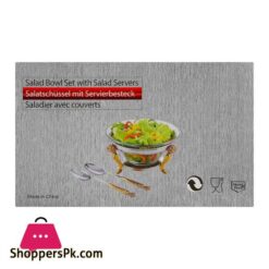 Onemore Salad Serving Bowl Set With Salad Server Spoons Sbc001Gsw