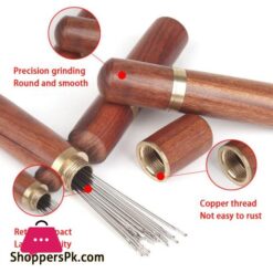 Sewing Needle Wooden Container Needle Case Holder Organizer