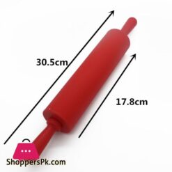 Silicone Dough Roller Middle Size Rolling Pin Colorful Pastry Tool 12Inch Long