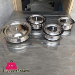 Stainless Steel Handi Set 4 Pieces Serving Handi Modern Design
