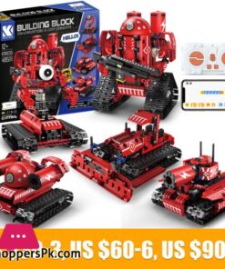 Technical Intelligent Robot APP Remote Control Building Blocks Bricks Programming USB Gift Sets Toys Construction Kids