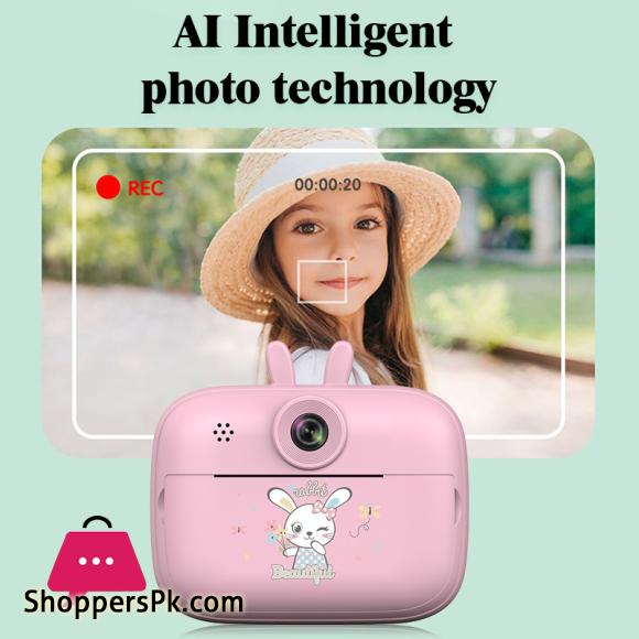 Thermal Photo Video Print Camera Front Back Dual Thermal Inkless Hd Photo Video Cartoon Mini Kids Camera Boy Girl Birthday Gift 7 Thermal Photo Video Print Camera Front Back Dual Thermal Inkless Hd Photo Video Cartoon Mini Kids Camera Boy Girl Birthday Gift - Image 5