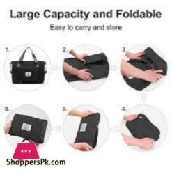 Large Capacity Folding Travel Bag Travel Lightweight Waterproof Carry On Luggage Bags With Fixed Strap Dry And Wet Separation Foldable Travel Duffel Bag For Weekender Overnight Sports Gym Bag