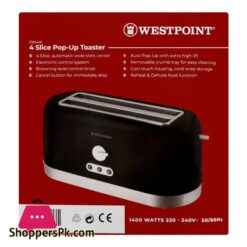 West Point 4 Slice Pop Up Toaster Wf 2528