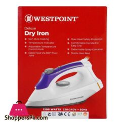 West Point Deluxe Dry Iron Non Stick 1200W Wf 2386