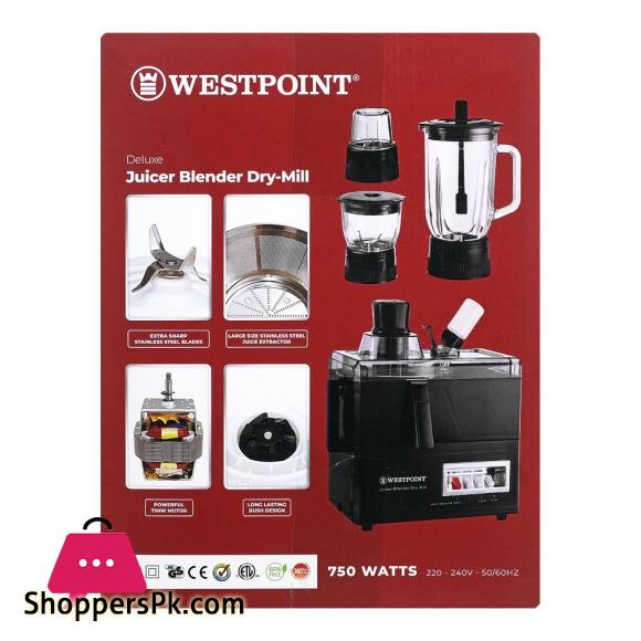 West Point Deluxe Juicer, Blender, Dry Mil, 750W, 220-240V, Wf-8824 7 West Point Deluxe Juicer Blender Dry Mil 750W 220 240V Wf 8824