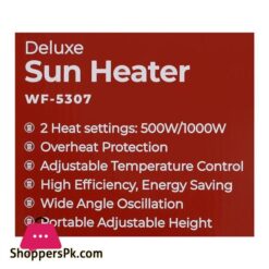 West Point Deluxe Sun Heater 500W1000W Wf 5307