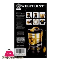 West Point Professional Vacuum Cleaner 2200W 25L Wf 3469