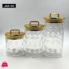 Acrylic 3 Pcs Airtight Jar Set Of 3