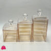 Acrylic 3 Pcs Airtight Jar Set Of 3