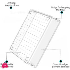 Acrylic  Drawer Organizer Set 5 Pcs Versatile Storage For Makeup, Jewelry, Vanity, Bathroom, Bedroom, Office Organizer Kitchen