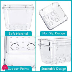 Acrylic  Drawer Organizer Set 5 Pcs Versatile Storage For Makeup, Jewelry, Vanity, Bathroom, Bedroom, Office Organizer Kitchen