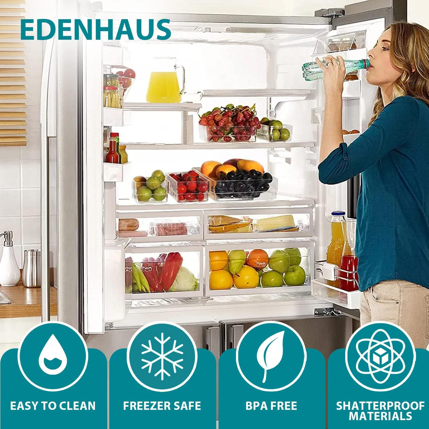 Acrylic  Drawer Organizer Set 5 Pcs Versatile Storage For Makeup, Jewelry, Vanity, Bathroom, Bedroom, Office Organizer Kitchen