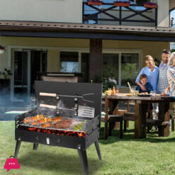 Adjustable Portable Charcoal Grill - Bbq Tools