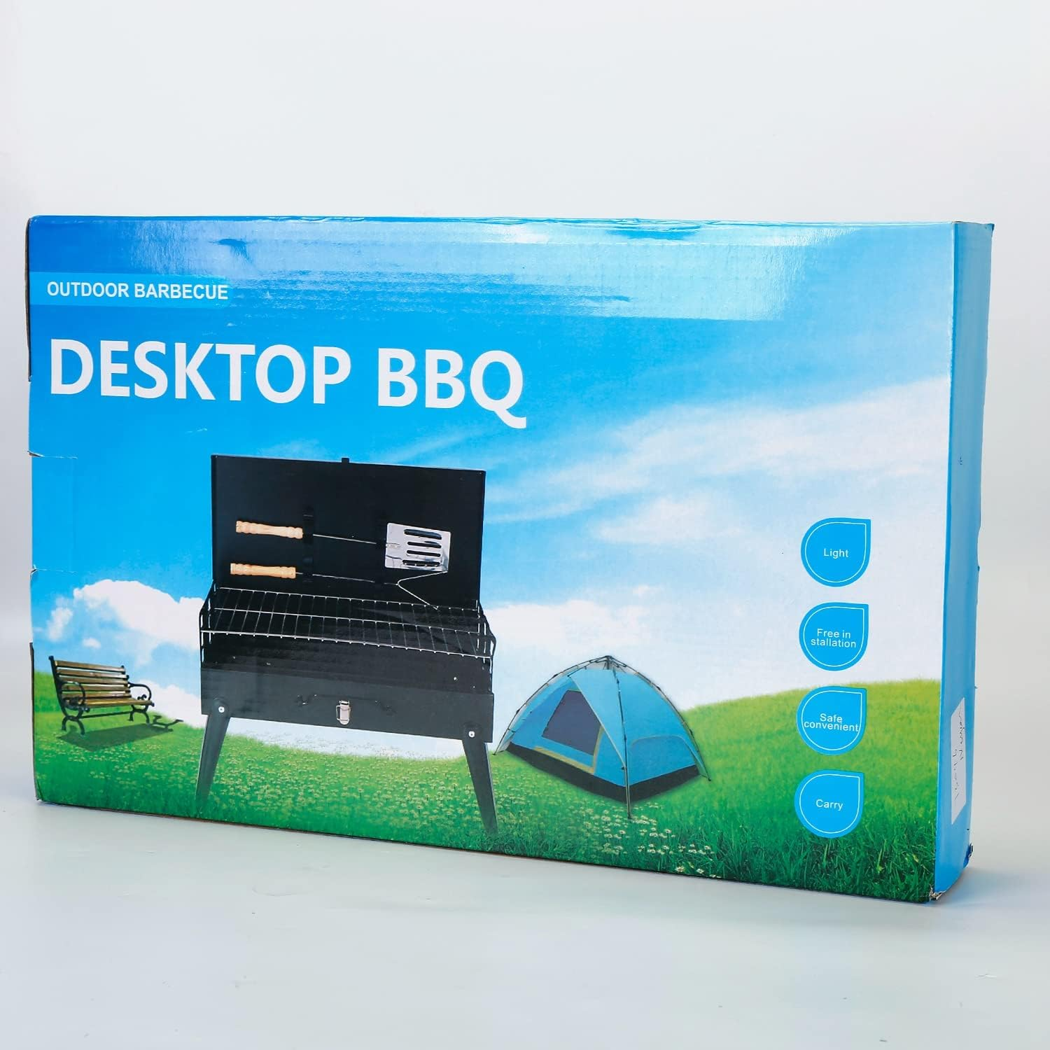 Adjustable Portable Charcoal Grill - Bbq Tools