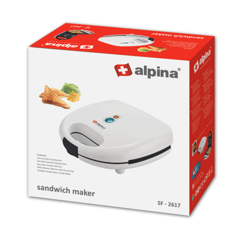 Alpina 2 Slice Sandwich Maker 700W Sf-2617