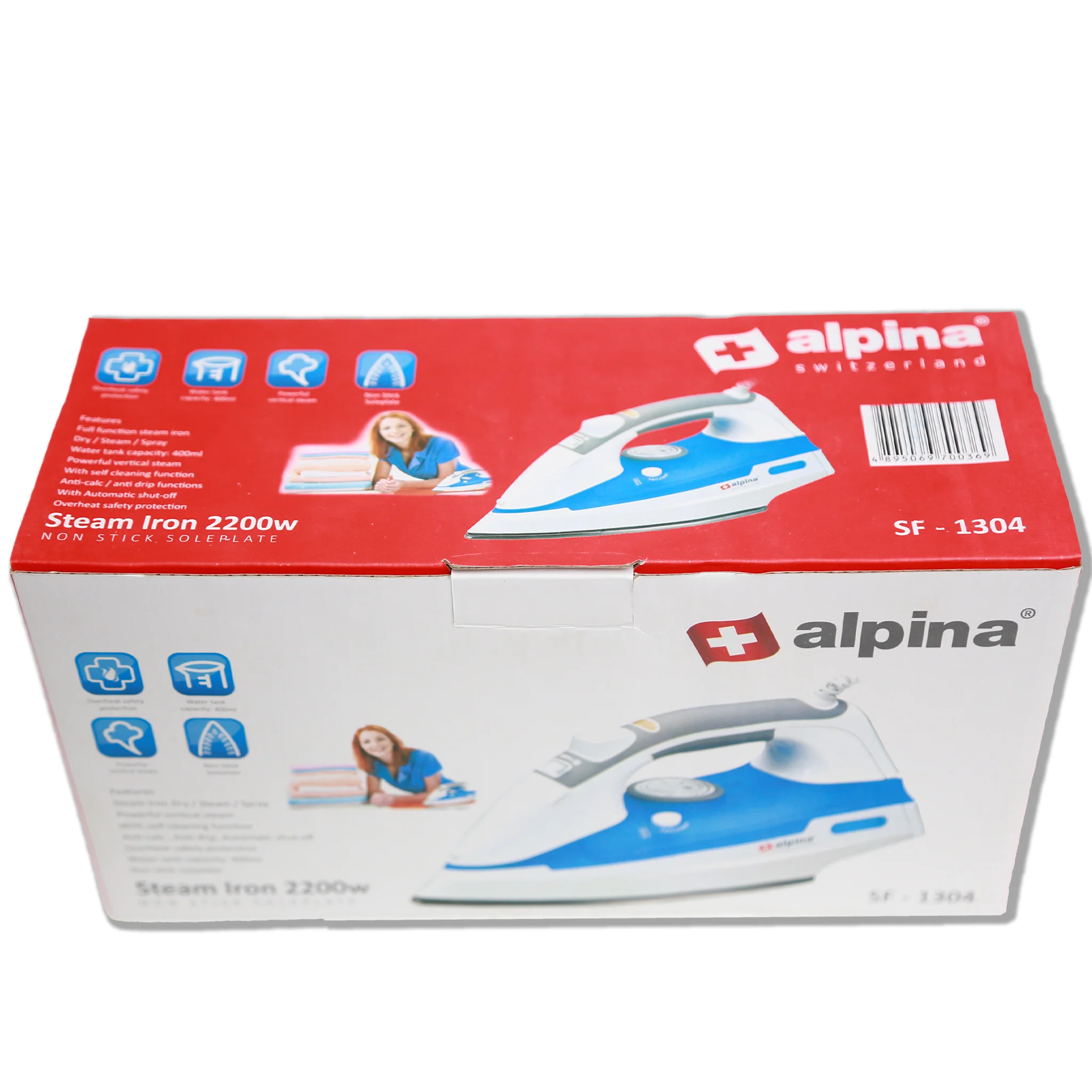 Alpina Full Function Steam Iron Auto Shut-Off Sf-1304