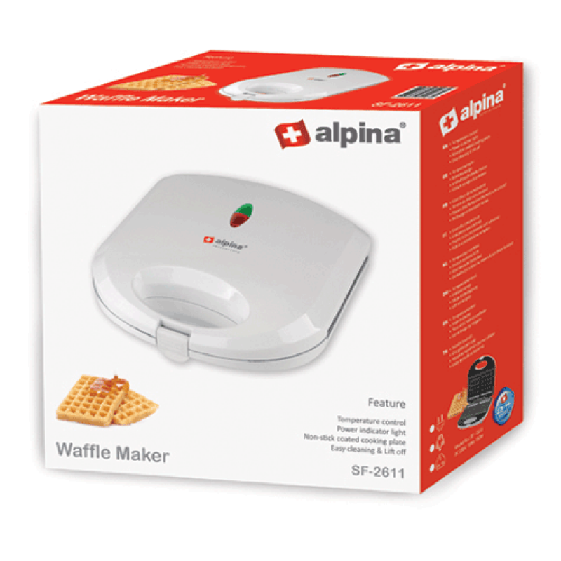 Alpina Sf-2611 Belgian Waffle Maker 1000W