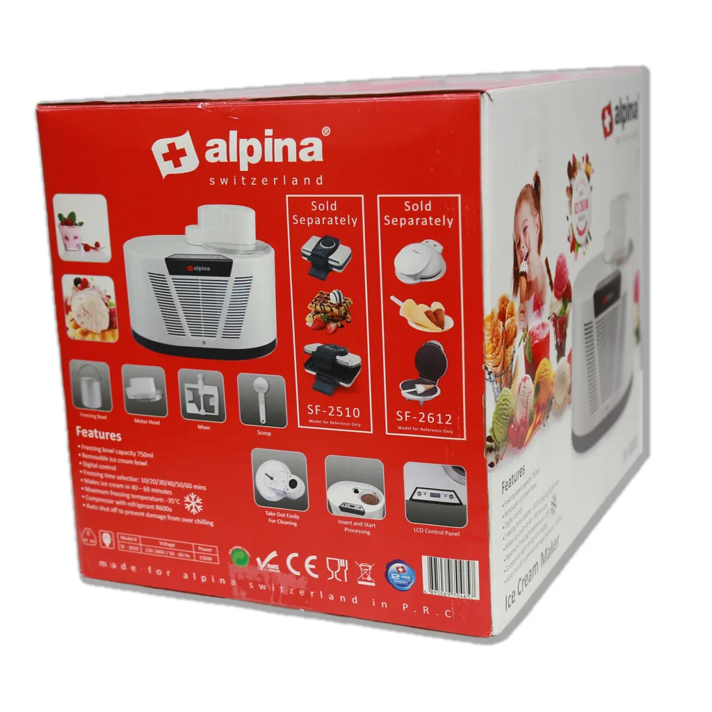 Alpina Sf-3010 Ice Cream Maker With Compressor 150W