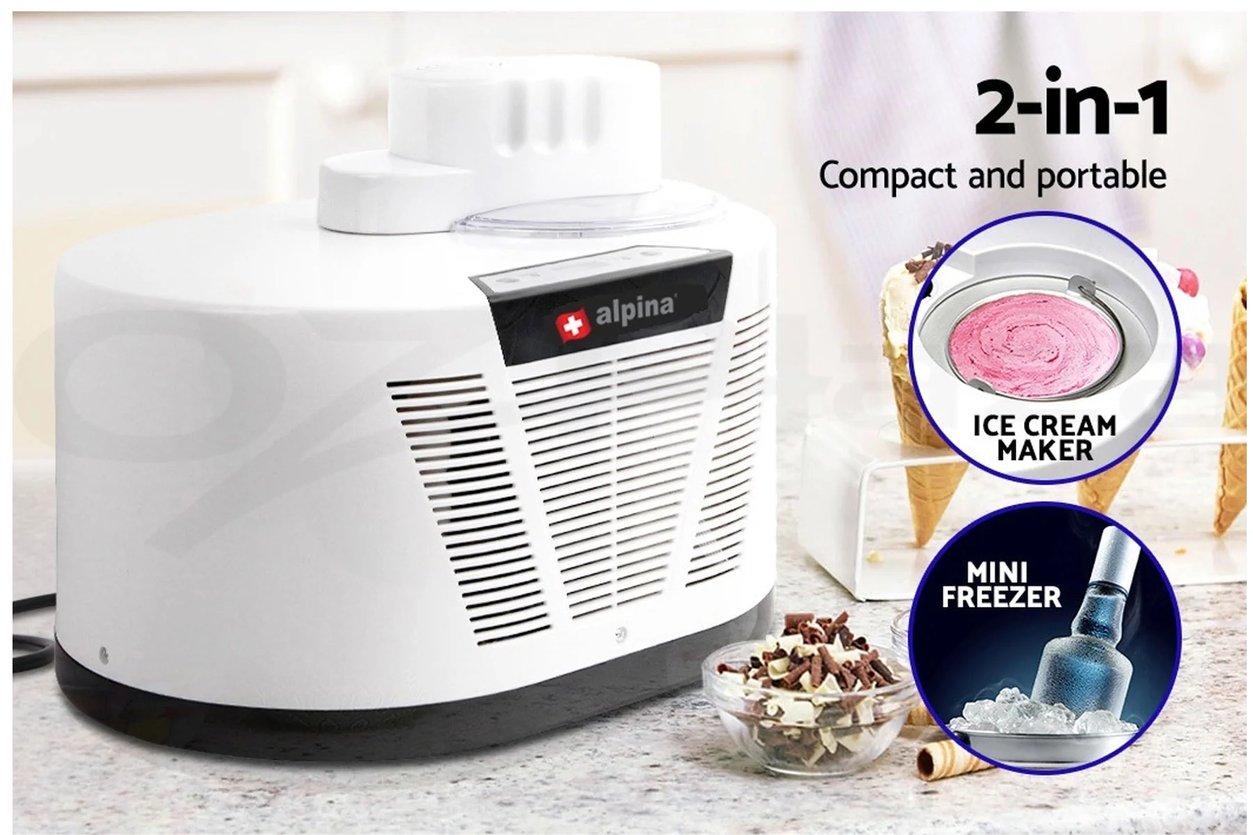 Alpina Sf-3010 Ice Cream Maker With Compressor 150W