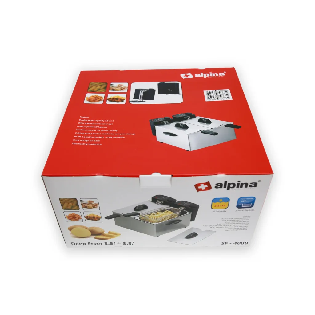 Alpina Sf-4008 S.s Deep Fryer Twin Bowl 3.5Ltr 2000 W