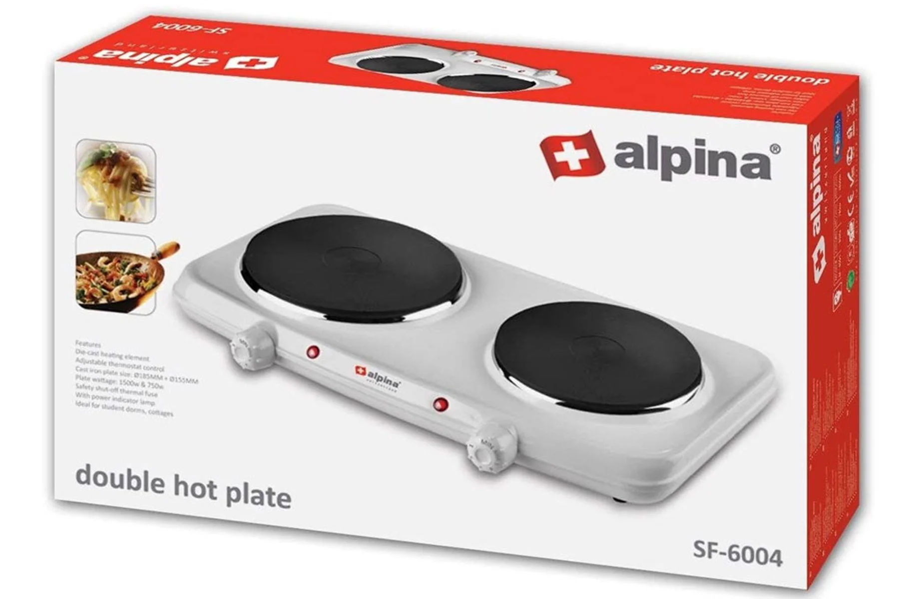 Alpina Sf-6004 Double Hot Plate 1500W