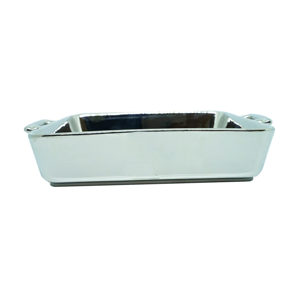 Angela Ceramic Square Dish Deep Golden/Silver