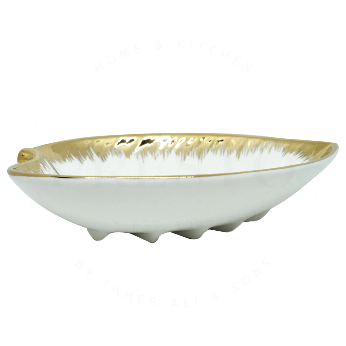 Angela Leaf Ceramic White Tray 5 Angela Leaf Ceramic White Tray