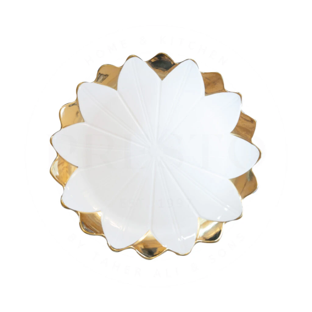 Angela Round Cake Plate With Stand Floral Ceramic Cake Stand For Serving Pastry And Desserts