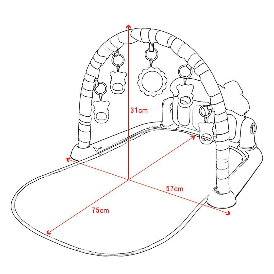 Baby Gym Puzzle Mat Educational Rack Baby Toys Music Play Mat With Piano