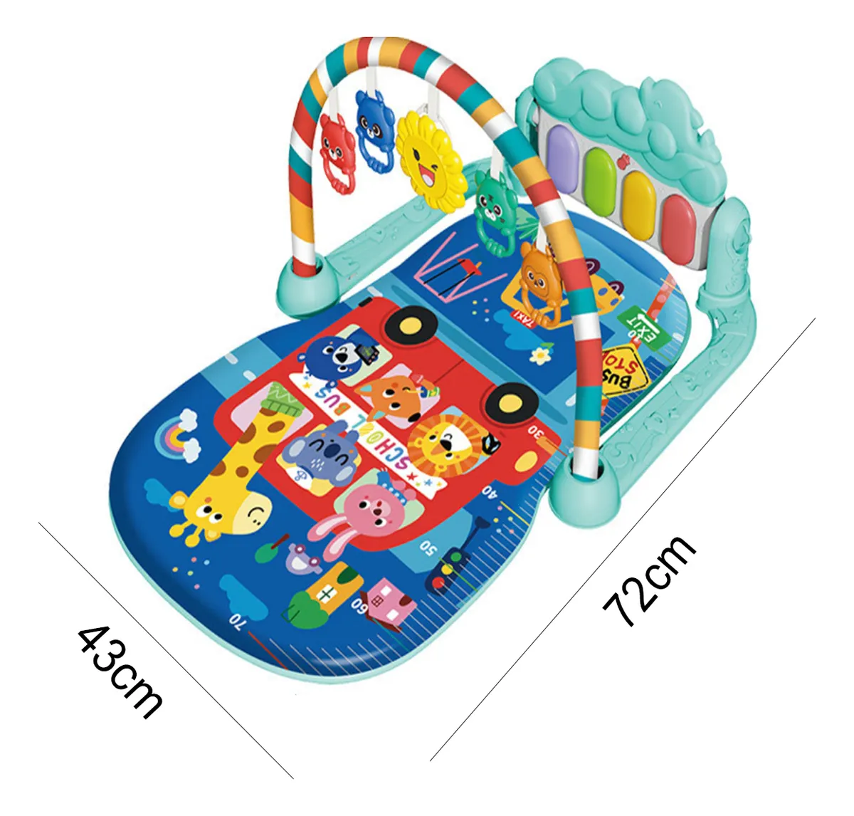 Baby Gym Puzzle Mat Educational Rack Baby Toys Music Play Mat With Piano