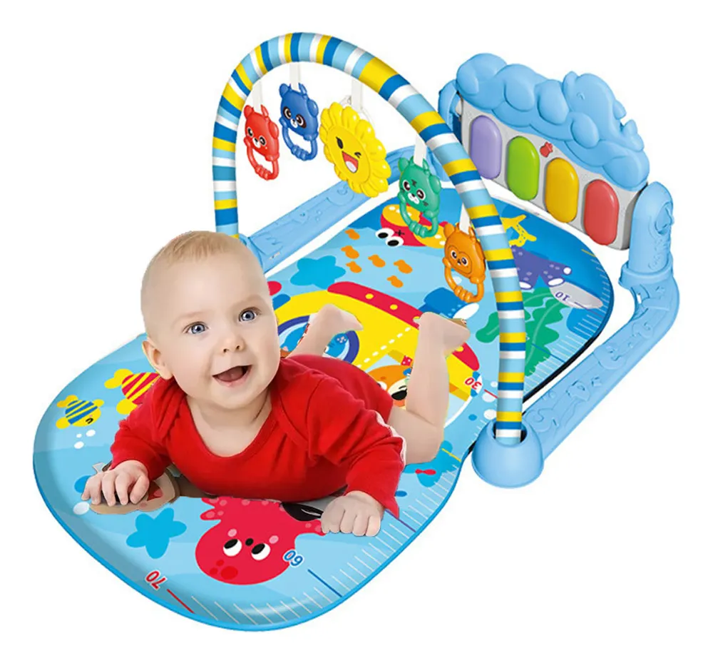 Baby Gym Puzzle Mat Educational Rack Baby Toys Music Play Mat With Piano