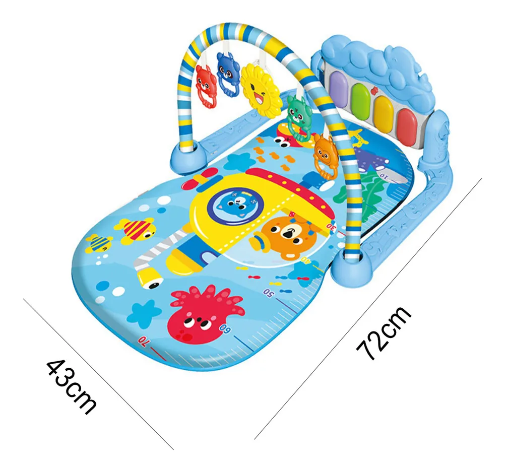Baby Gym Puzzle Mat Educational Rack Baby Toys Music Play Mat With Piano