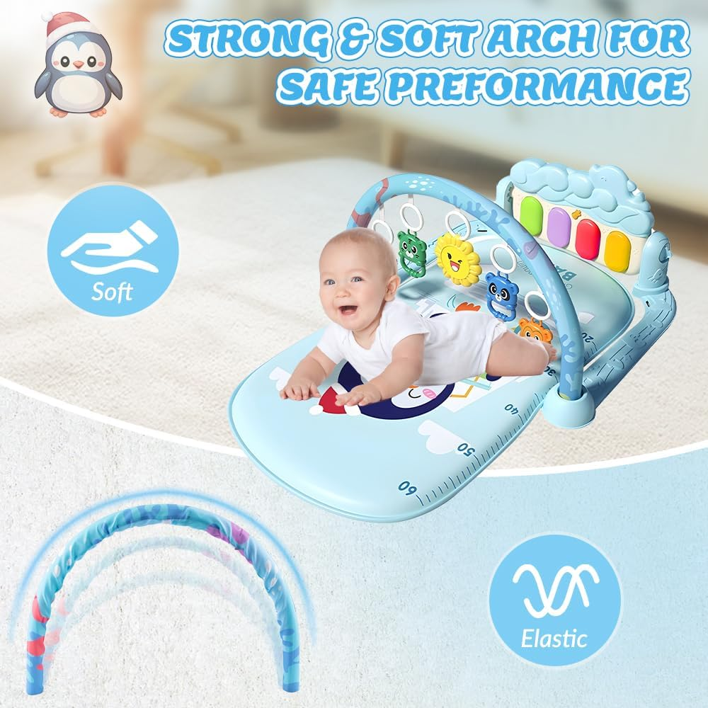 Baby Gym Puzzle Mat Educational Rack Baby Toys Music Play Mat With Piano