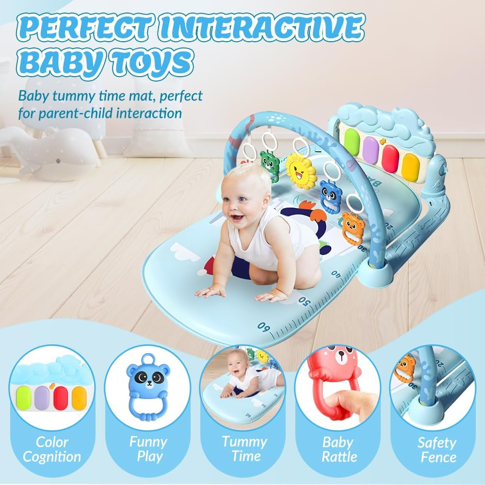 Baby Gym Puzzle Mat Educational Rack Baby Toys Music Play Mat With Piano