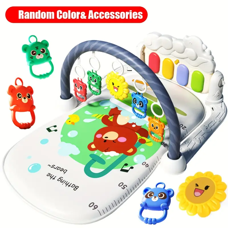 Baby Gym Puzzle Mat Educational Rack Baby Toys Music Play Mat With Piano