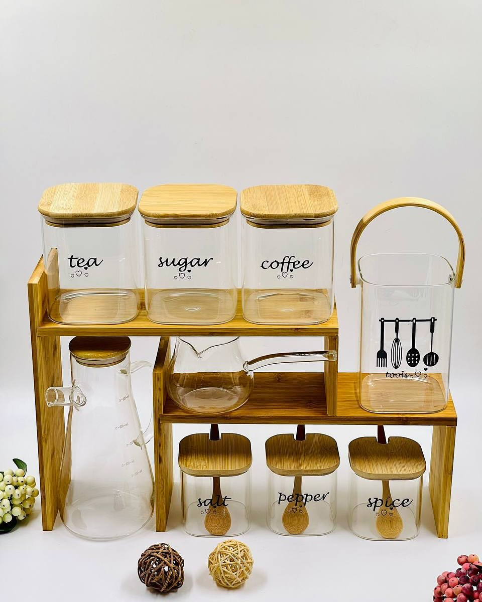 Bamboo Kitchen Spice Station