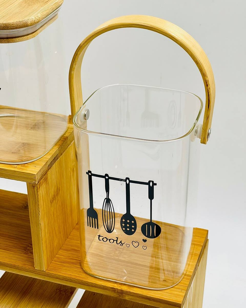 Bamboo Kitchen Spice Station