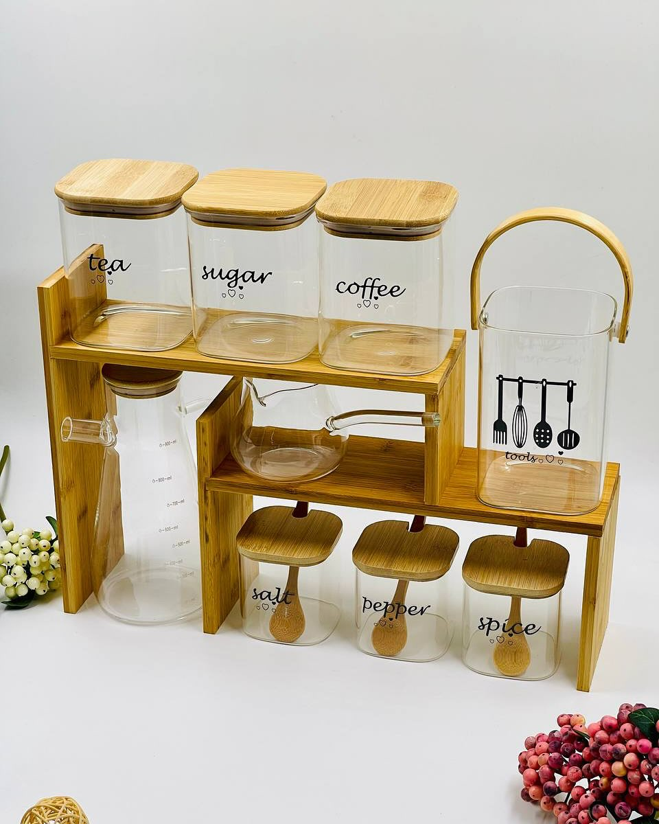 Bamboo Kitchen Spice Station
