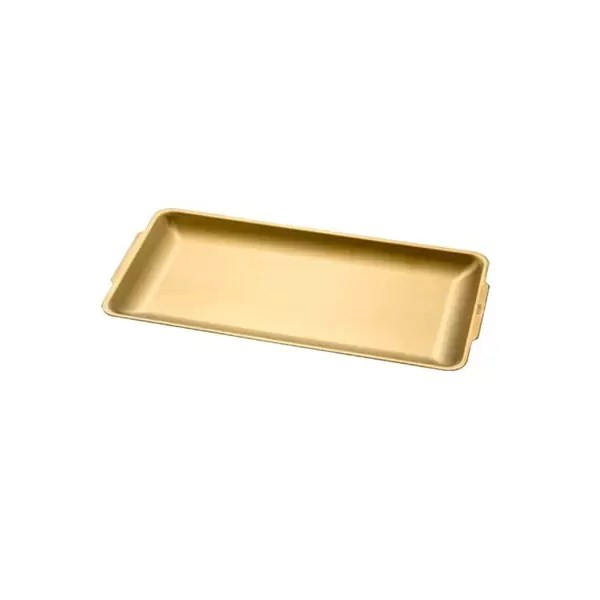 Bar B Q Serving Plate Gold 32*16 Cm