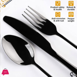 Black Stainless Steel Cutlery Tableware
