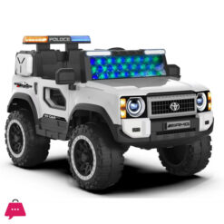 Bmw Police Jeep 12V Kids Ride-On Car With Led Lights &Amp; Siren 2-8 Years Kids
