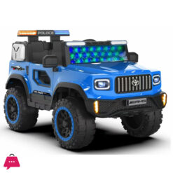 Bmw Police Jeep 12V Kids Ride-On Car With Led Lights &Amp; Siren 2-8 Years Kids
