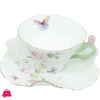 Butterfly Garden Rose Set Of Six Cups And Saucers