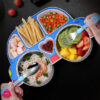 Car-shaped Divided Plate Snack Plate Dinnerware Eating with Spoon Fork