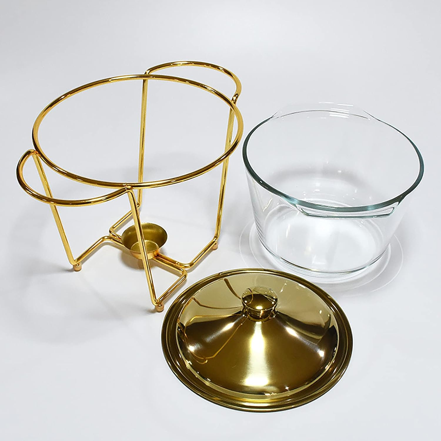 Chafing Dish Stainless Steel Chafer Dish Set With Glass 4 Liter